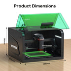 ACMER K1 Laser Engraver: A 2500mW Desktop Laser Engraving Machine With A 150×150mm Working Area And A 0.08mm Fine Engraving Spot. This Compact Laser Cutter Is Ideal For Wood, Plywood, And Acrylic Materials, Meeting The Needs Of Crafters And Small Bu