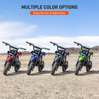 4-Stroke Gas Mini Off-Road Racing Motorcycle, Pocket Motorcycle, Two-Stroke Off-Road Racing Motorcycle, Gasoline-Powered Off-Road Racing Motorcycle, Equipped with Off-Road Tires, Shock Absorbers, Pull Start, Front and Rear Disc Brakes, Top Speed 20 mph-