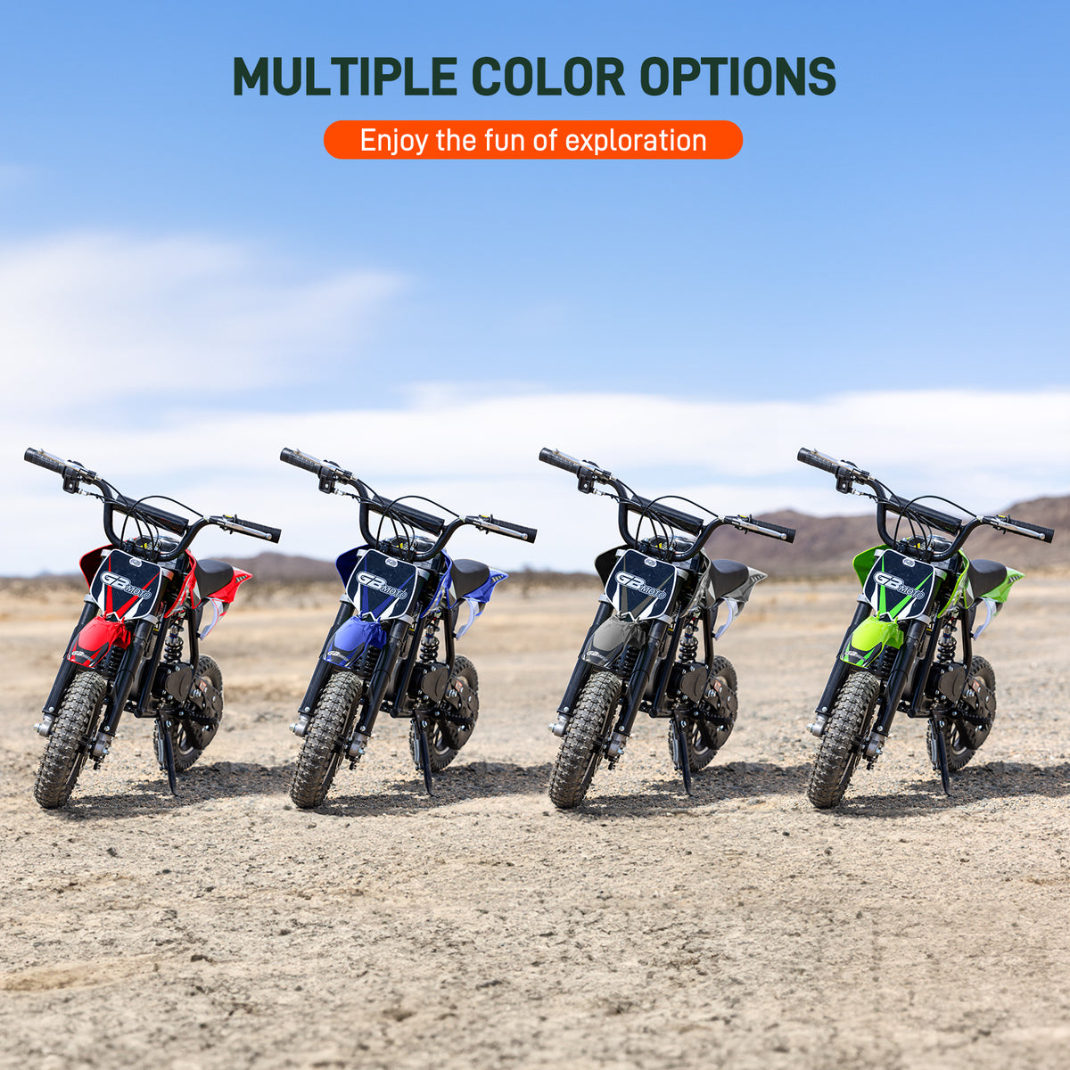 4-Stroke Gas Mini Off-Road Racing Motorcycle, Pocket Motorcycle, Two-Stroke Off-Road Racing Motorcycle, Gasoline-Powered Off-Road Racing Motorcycle, Equipped with Off-Road Tires, Shock Absorbers, Pull Start, Front and Rear Disc Brakes, Top Speed 20 mph-