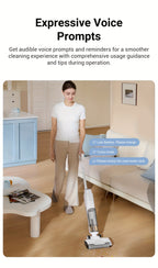 Wet Dry Vacuum Cleaner DREAME K10 Plus for Home Messes, 6.5KPa Suction and Flexible Cord or Battery Operation