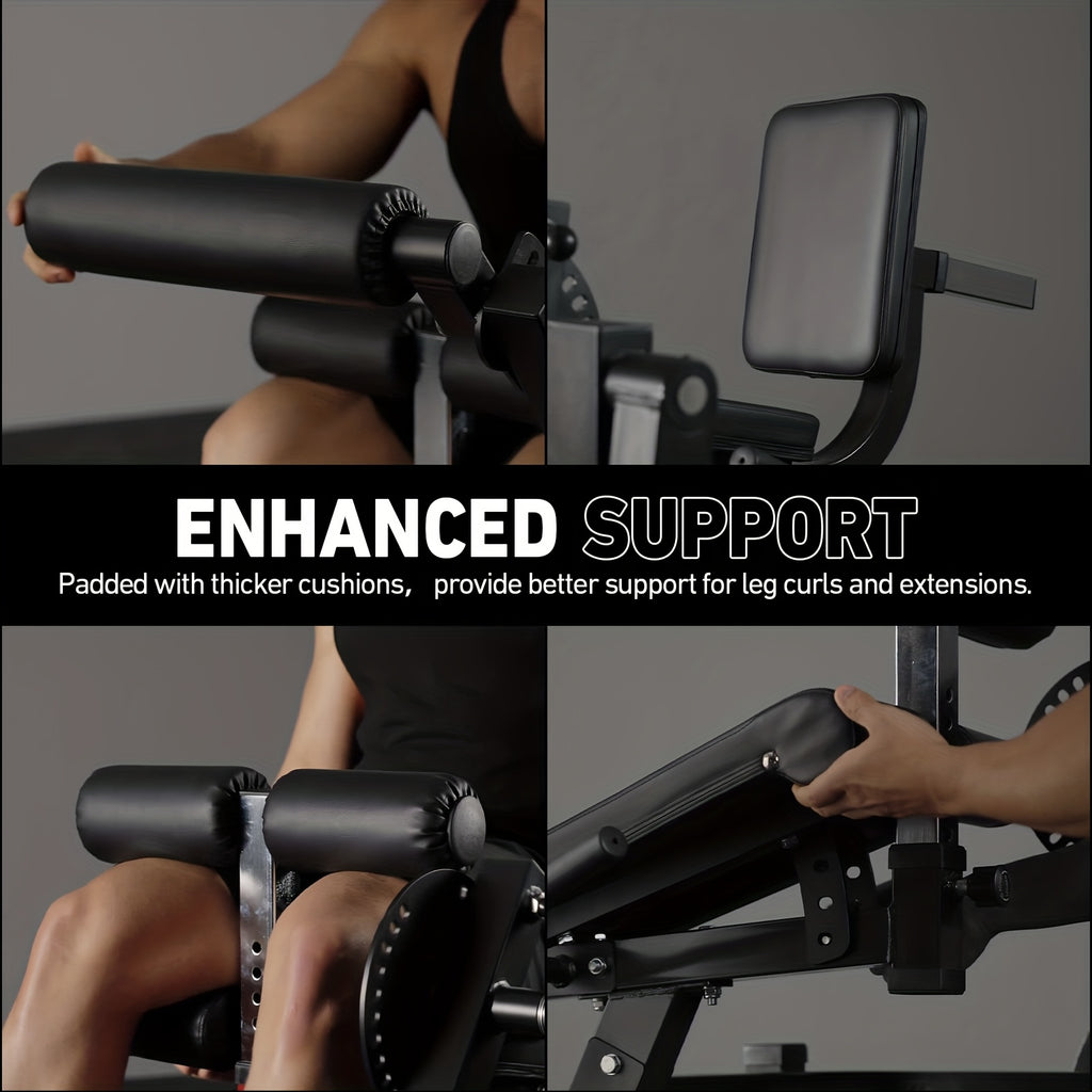 Leg Extension And Curl Machine, Lower Body Special Leg Machine, Leg Rotary Extension for Thigh, Adjustable Leg Exercise Bench with Plate Loaded