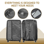 Nested Hardside Luggage Set in Purple, 4 Piece - TSA Compliant