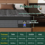 12/14 Inch Queen Size Mattress, King Size Mattress, Full Size Mattress, Twin Mattress in a Box with Memory Foam And Individual Pocket Springs, Motion Isolation, Pressure Relief, Medium Firm Feel, Cool And Comfortable Sleep, Edge