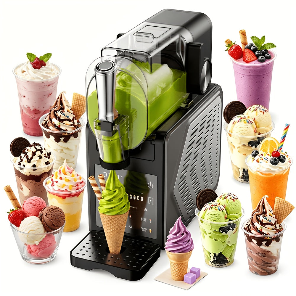2-in-1 Ice Cream/Slush Machine, 5-in-1 Cold Drink Maker, Iced Tea Machine, 85-ounce Capacity, One-Touch Preset, No Ice Needed, Self-Cleaning - Easily Make Milkshakes, Margaritas, And More At Home