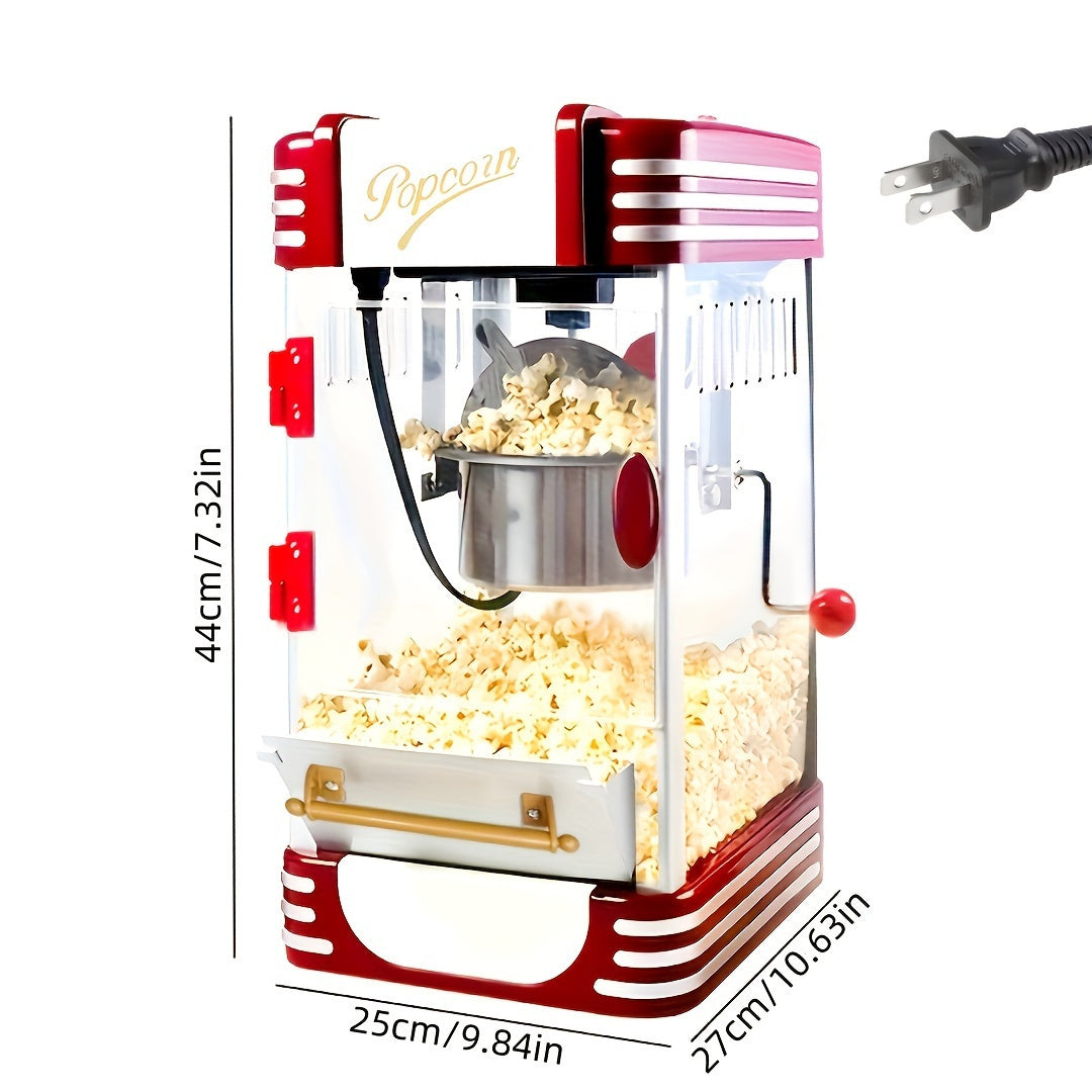 Home Commercial Popcorn Machine Automatic, Party, Desktop High Quality, Simple and Easy to Operate, Miniature Popcorn Maker