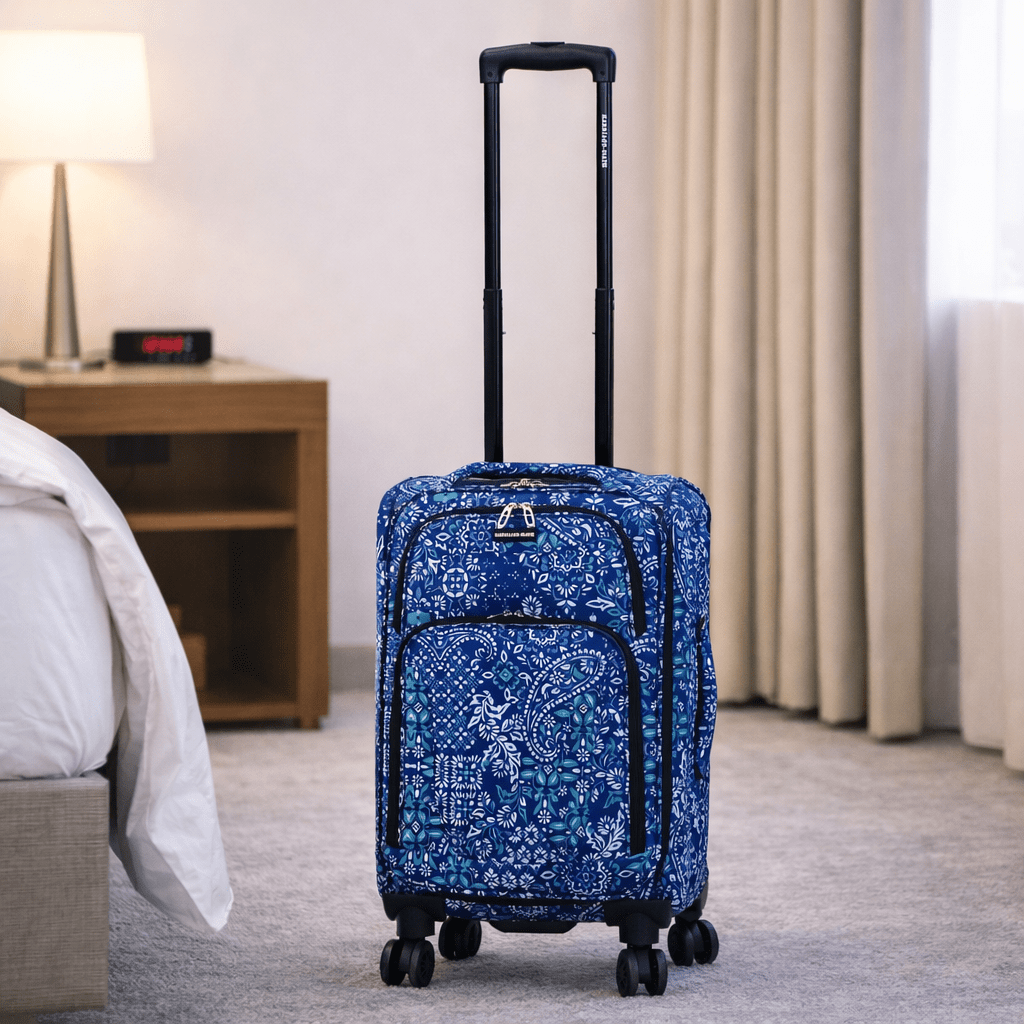 4-Piece Softside Spinner Luggage Set (20+24+28+32 inch) Lightweight Travel Suitcases with 360° Wheels, Telescopic Handle, Multi Pocket Design