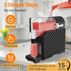 [Slush Maker 85 oz] Slush Maker 85 oz, Frozen Drink Maker for Home with 3 Preset Programs, No Ice Needed, Auto-Clean, LED Display, Quiet Smoothie Maker for Milkshakes, Margaritas, Frappes & More
