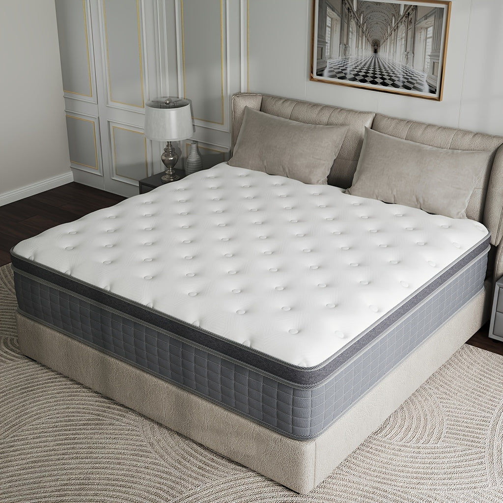 10" 12" 14" Twin Full Queen King Size Mattress In a box Memory Foam Hybrid Pocket Spring Medium Firm Luxury Bed