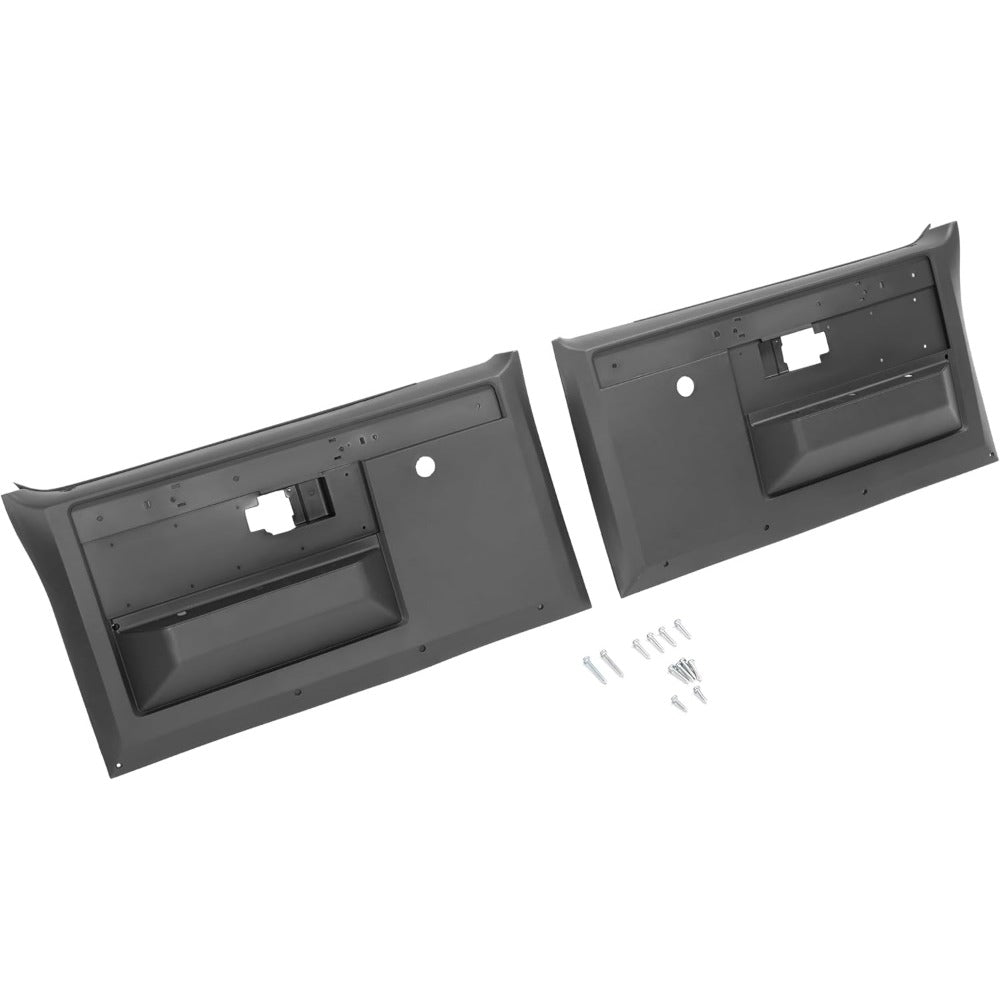 Inner Door Panels Compatible with 1981-1987 for Chevy Pickup Truck Power Lock Door Inside Door Trim Panel PP Plastic Black Pair