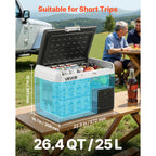 VEVOR 12 Volt Car Refrigerator Portable Freezer 31.7QT Electric Cooler for Camping 25L/30L/40L/50L