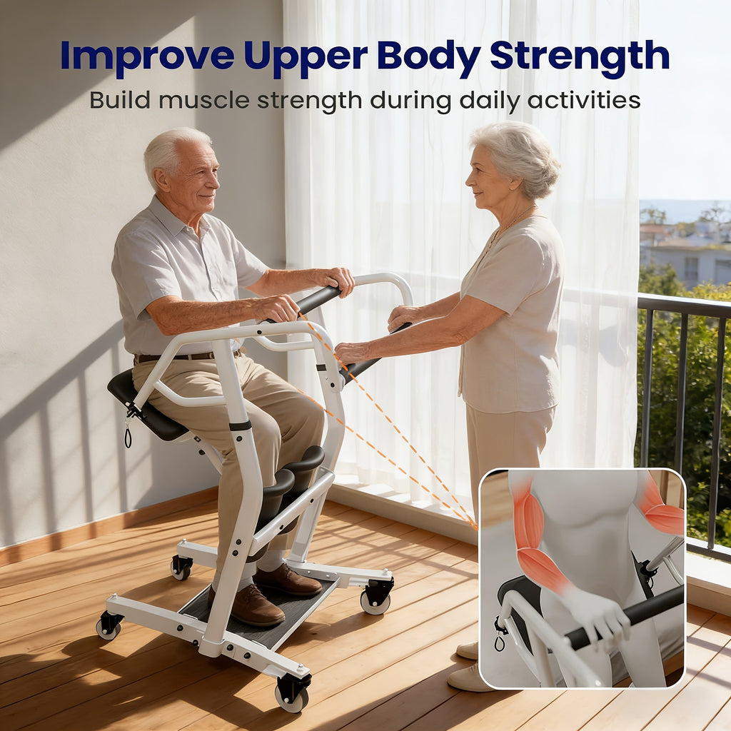 Sit to Stand Lift, Stand Assist Lift for Elderly, Patient Transport Unit, Stand Lift Assistance for Muscle Building & Fall Prevention, Standing Transfer Device for Home Care Use