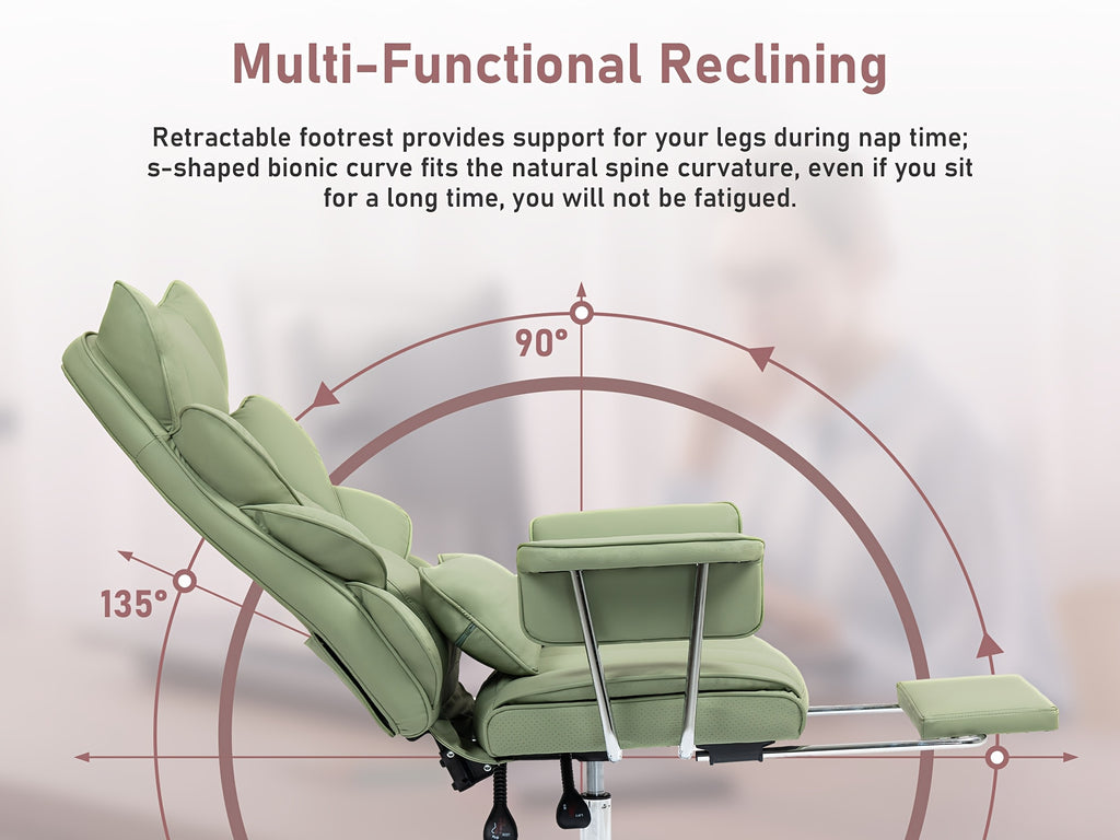 Heavy-Duty Office Chair Designed for Individuals Up to 500 Pounds, Featuring a High Back, Gaming Style with a Footrest, Ergonomic Design, And Adjustable Height with Fixed Soft Armrests