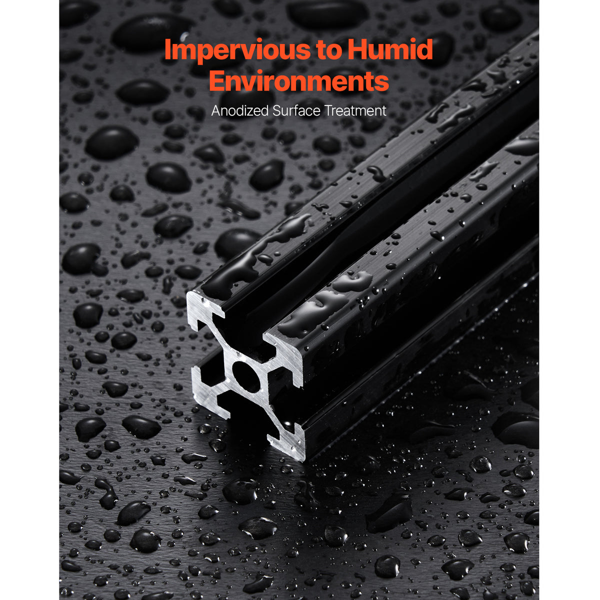 VEVOR T Slot 2020 Aluminum Extrusion Anodized Linear Rail, High-Strength Extruded Aluminum Rail for 3D Printer, CNC Machine DIY, Laser Engraving, 1000/1200/1500/2000mm