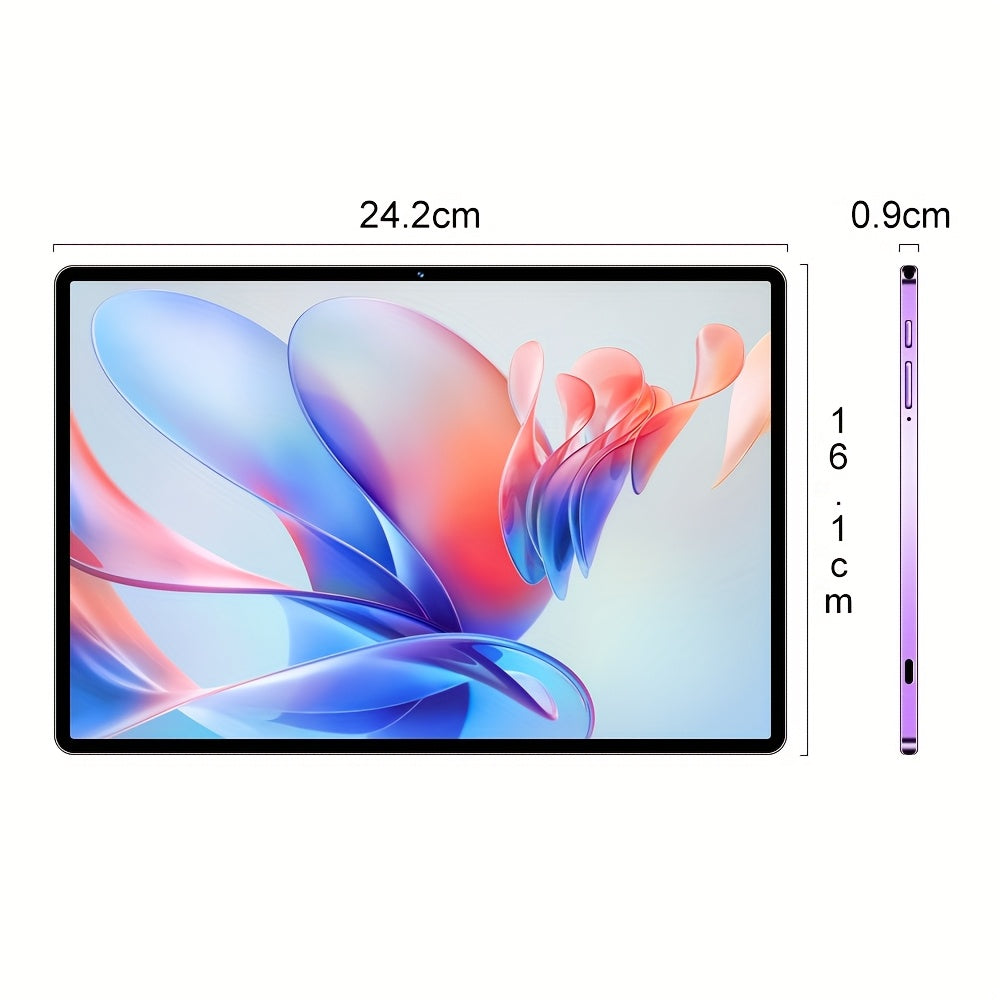 UXD A5 Android 15 Tablet, Equipped with Related Accessories, 16GB RAM (8GB+8GB Expandable), 512GB ROM Expandable up to 1TB, Supports WiFi/LTE, 6000mAh Battery, 10.1-inch HD Display with Keyboard, Mouse, Stylus, and Protective Case