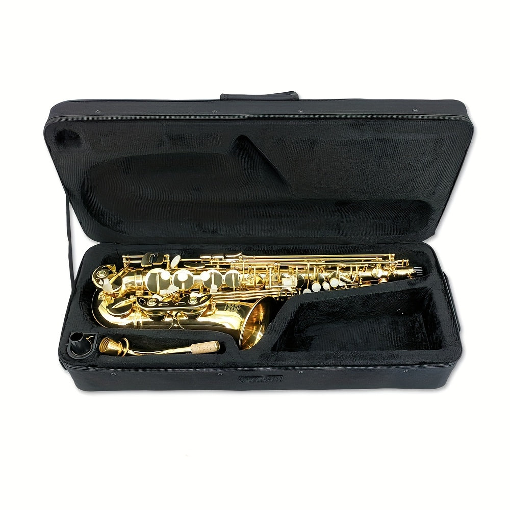 WUQIMUSC Alto And Soprano Saxophone | E-Flat Alto/B-Flat Soprano Available | Multiple Colors And Golden Lacquer End | Handcrafted | Full Kit with Case And Mouthpiece | Ideal Easter Gift for Friends, Him And Her Wind Instruments