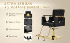 Salon Chair Hydraulic Barber Chair 360 Degrees Rolling Swivel Barber Chairs, Hydraulic Reclining Barber Chair for Barbershop Hair Salon Spa Equipment