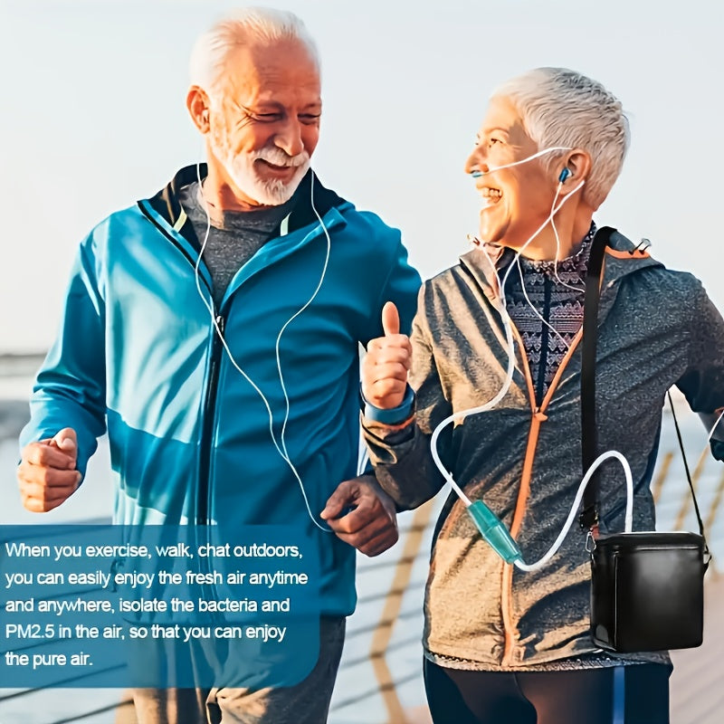[Portable Air Cleaner] Lightweight And Portable Air Cleaner, 1.5L/M, For Outdoor Sports, Camping, Hiking, And Home Use - Compact Silent Air Filtration Device With Backpack Strap For Easy Carrying - Provides Fresh Air And Supports Healthy Breathing Anytime