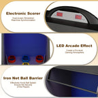 8FT Roll And Score Arcade Game Table, Skee Ball Game for Home Game Room, Arcade Machine W/ LED Light, Scoring Rings, 4 Balls And LED Scoring System
