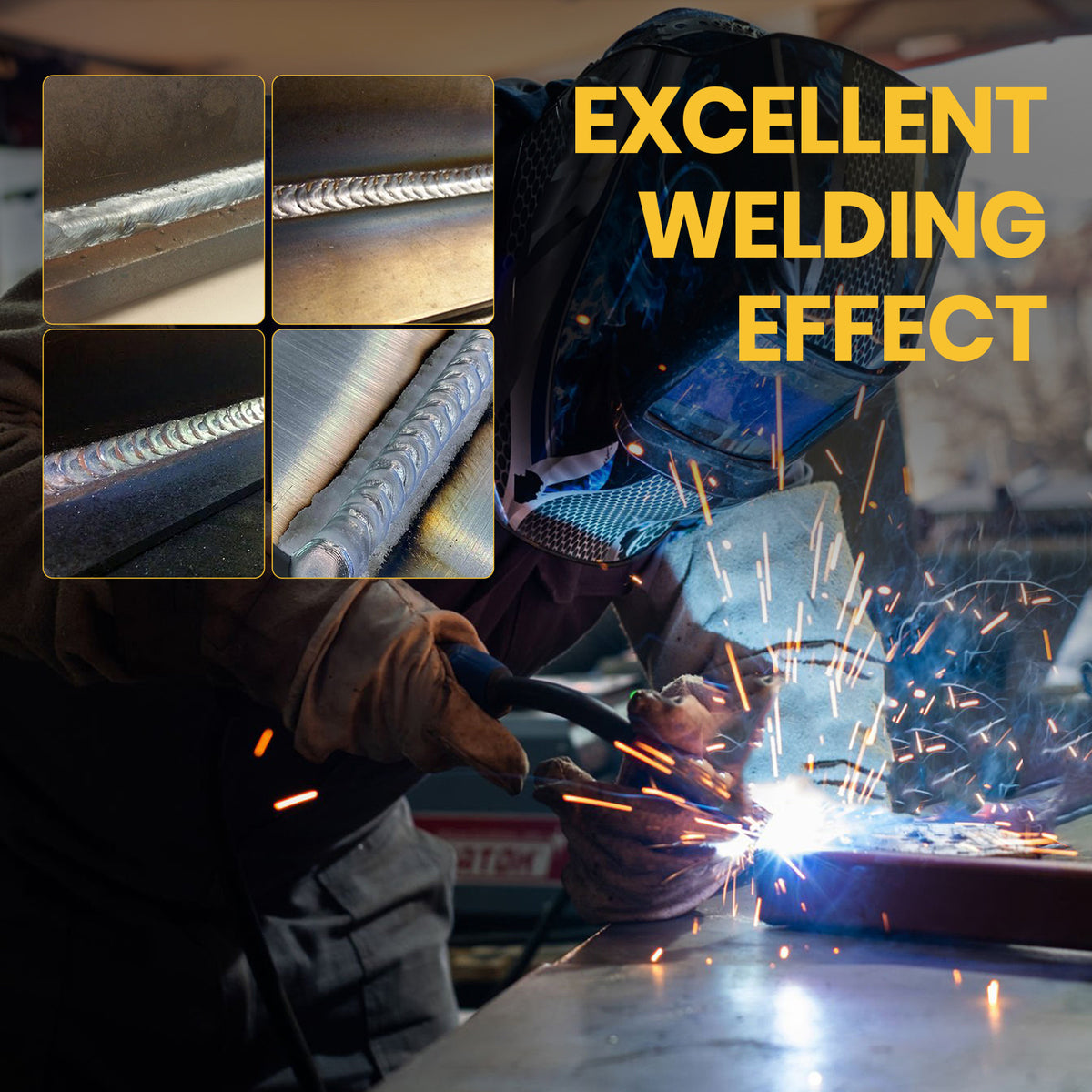 MIG Welder 3 In 1 MIG/ARC/Lift TIG Welder With 24pcs 14AK MIG Welding Accessories, 110V 140A Smart LCD MIG-140S Welding Machine with TIG Torch, ARC Force, IGBT Inverter, Automatic Wire Feeding, Stable Arc, Intelligent Cooling and Overload Protection, Perf