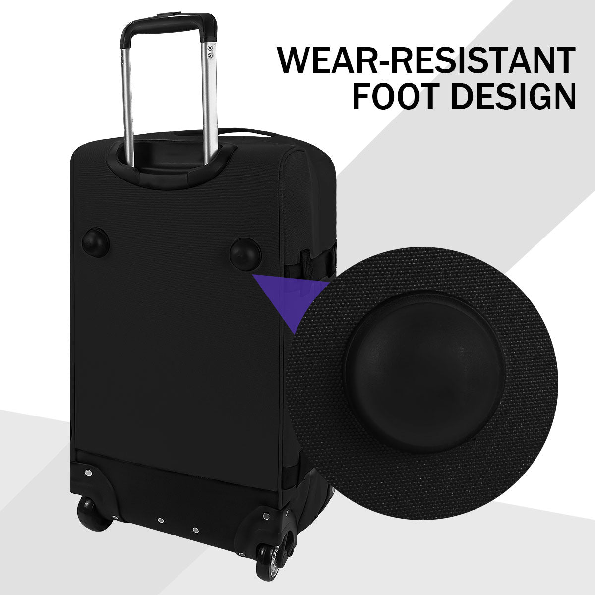 3-Piece Softside Luggage Set 20/26/30in Waterproof Travel Suitcase with 2 Wheels & Telescopic Handle, Durable Trolley Bag for Vacation & Adventure