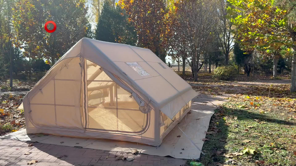 6.3/12 Square Meter Luxury Inflatable Tent, 4-6/8-10 Person All-Season Tent, Easy to Set Up