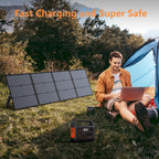 Portable Solar Panel Set — MHPOWOS 2-Piece 220W 40V Foldable Design for Power Stations, Camping and RV Use