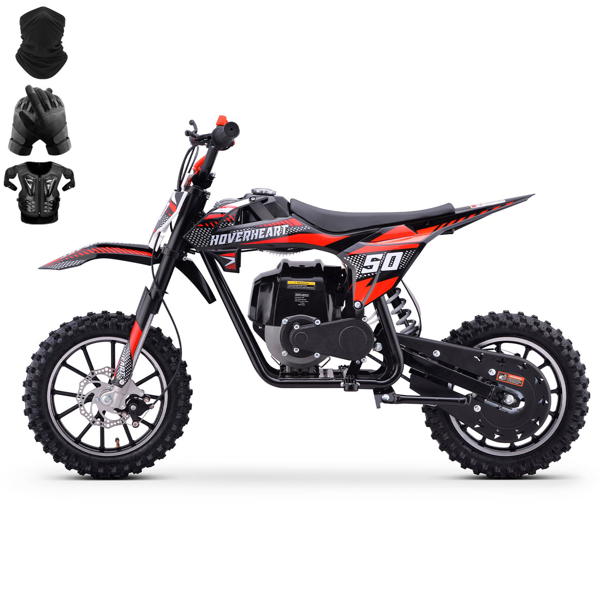 Gas Motocross Bike with 40cc 4-Stroke Engine — 2.50-10 Off-Road Tires and Pull-Start Operation