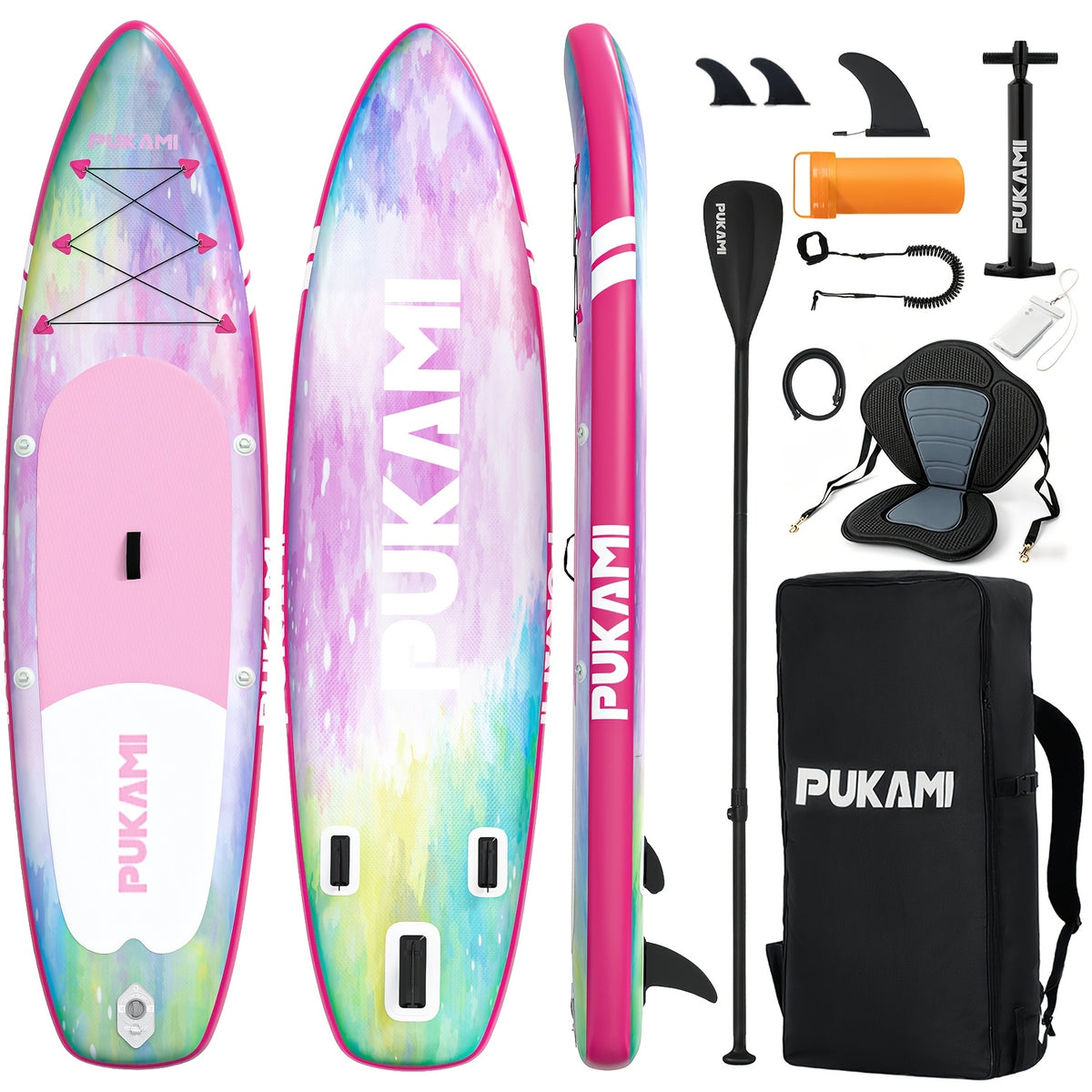 450Lbs Inflatable Stand Up Paddle Board, 11' X 33" Extra Wide SUP for Adults with Premium Additions Kit & Backpack, Seat, Non-Slip Stable Deck, Blow Up Kayak for Yoga, Fishing & Surf