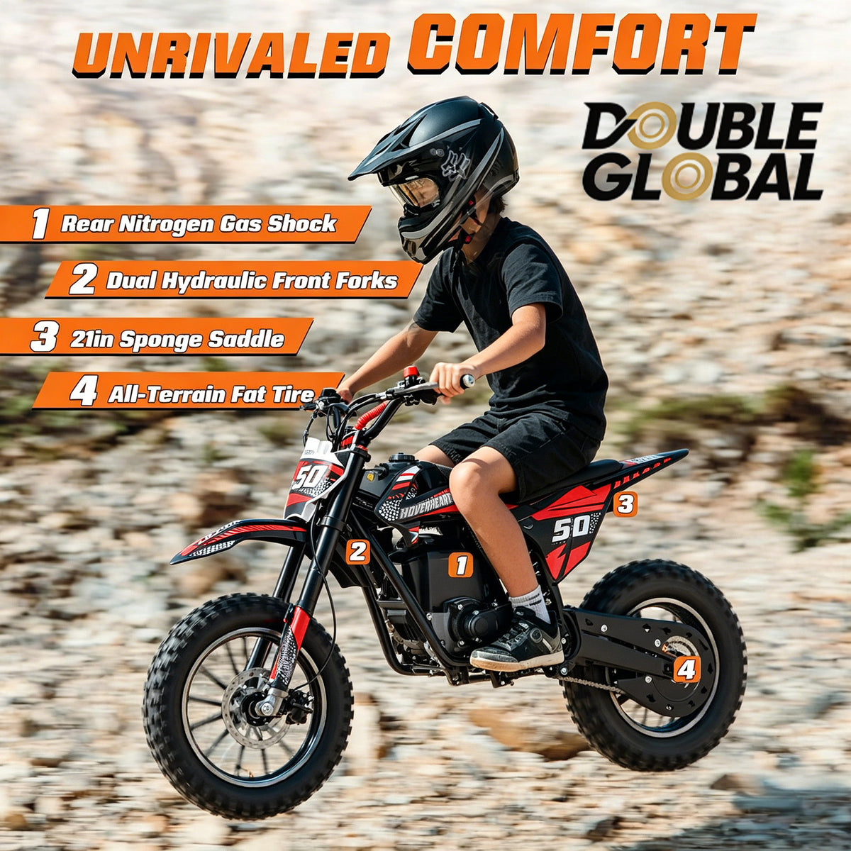 New gasoline mini off-road vehicle DB008, 49 CC four stroke off-road vehicle, rear shock absorber, metal frame, disc brake, maximum load of 165Lbs, maximum 25Mph, no need for mixed oil, random water cup included