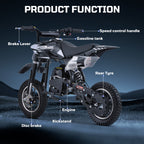 40cc Gas Powered Minibike, 4-Stroke, 20 Mph, 160 lbs Maximum Load, Ideal for Off-Road and Trail Riding, DB001 sports & outdoor play motorcycle