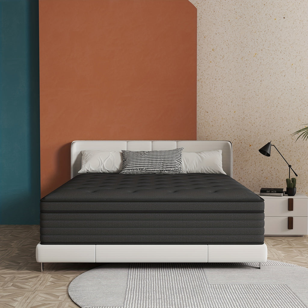 Memory Foam Hybrid Mattress Twin Full Queen King 8/10/12/14 Inch in a Box Individually Wrapped Coils Medium Firm Breathable Supportive