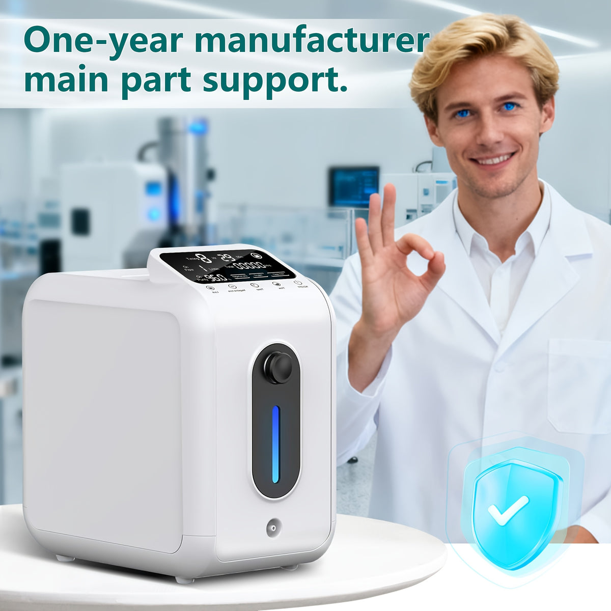Portable Oxygen Concentrator Machine ROG22 - 1-9 Adjustable Oxygen Generator with 96% Purity, Compact & Quiet for Home, Travel Suitable for Home Use, COPD, Emphysema, Pulmonary Fibrosis