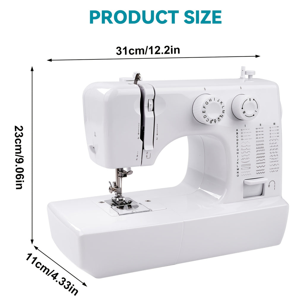 Electric Sewing Machine, 818 Mini Electric Sewing Machine 45 Stitches Household Multifunctional Sewing Machine US Plug