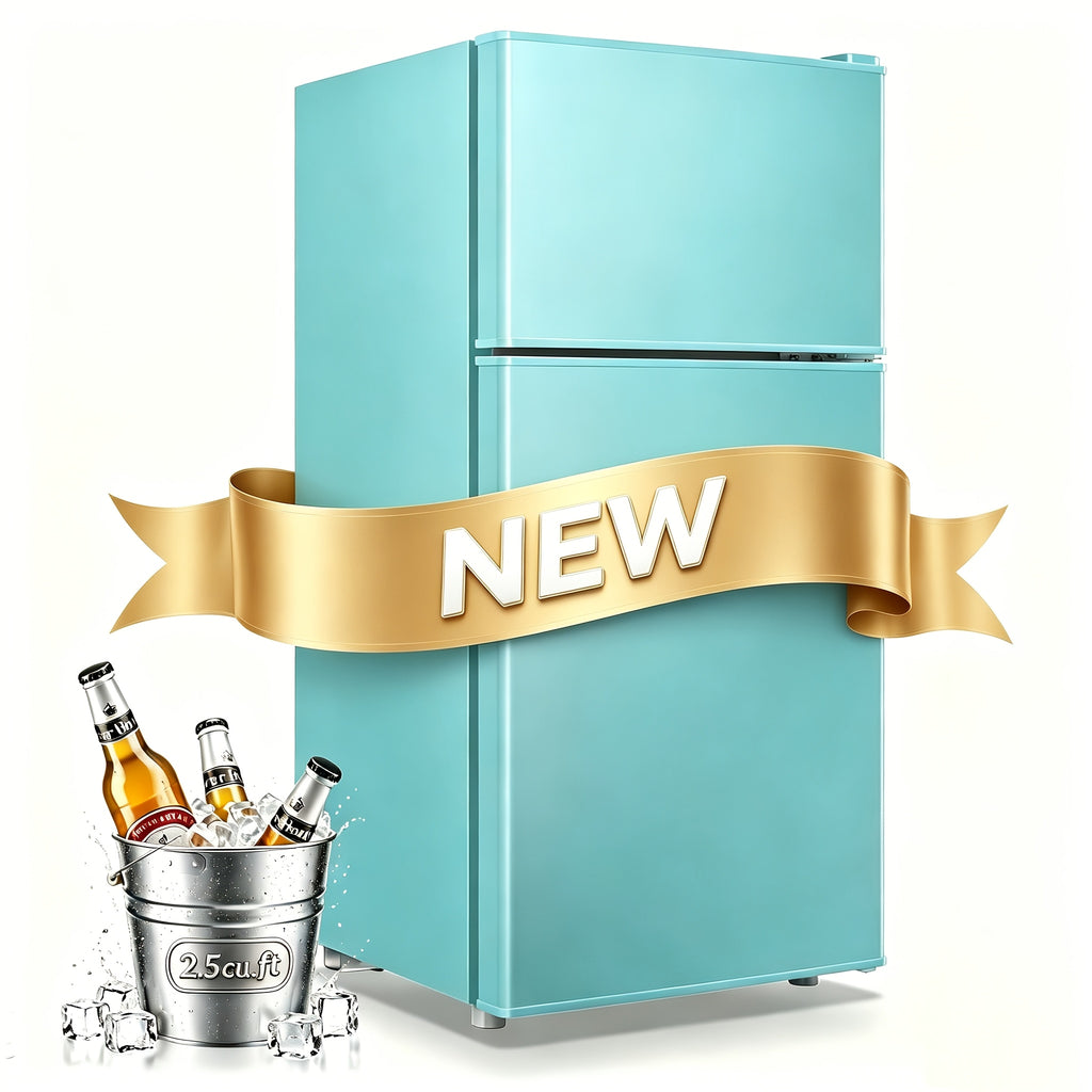 Mini Fridge with Freezer, Small Refrigerator with 2 Doors for Kitchen, Dorm, Office, And Bedroom, Mini Fridge with Adjustable Shelves