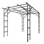 Sturdy Black Metal Arched Grape Trellis | Climbing Pergola, Fence Specifically For Vine Plants, Suitable For Balconies, Backyards, Villa Gardens, Durable And Easy To Install