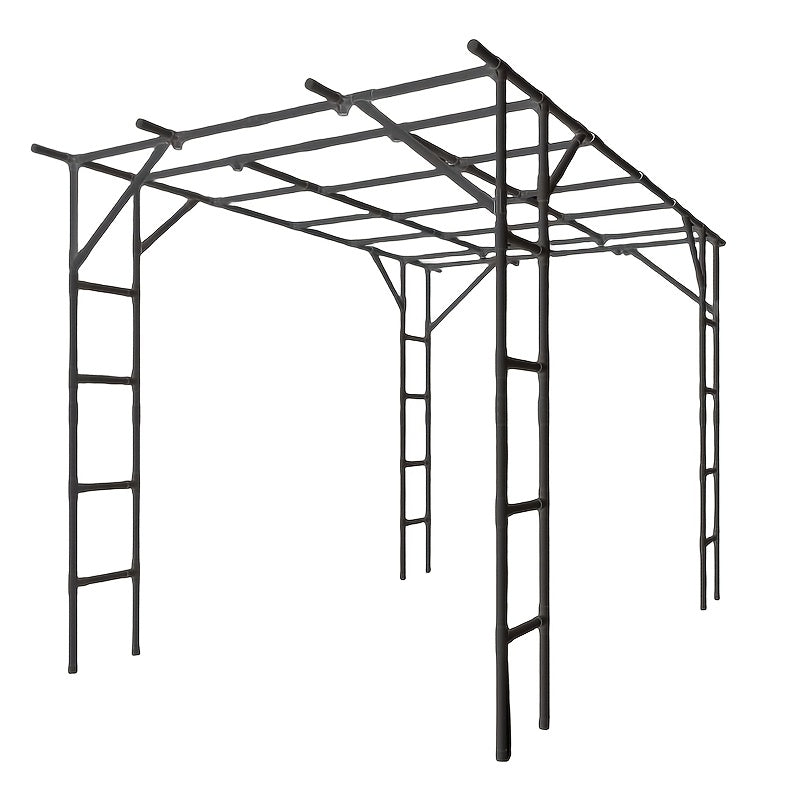 Sturdy Black Metal Arched Grape Trellis | Climbing Pergola, Fence Specifically For Vine Plants, Suitable For Balconies, Backyards, Villa Gardens, Durable And Easy To Install