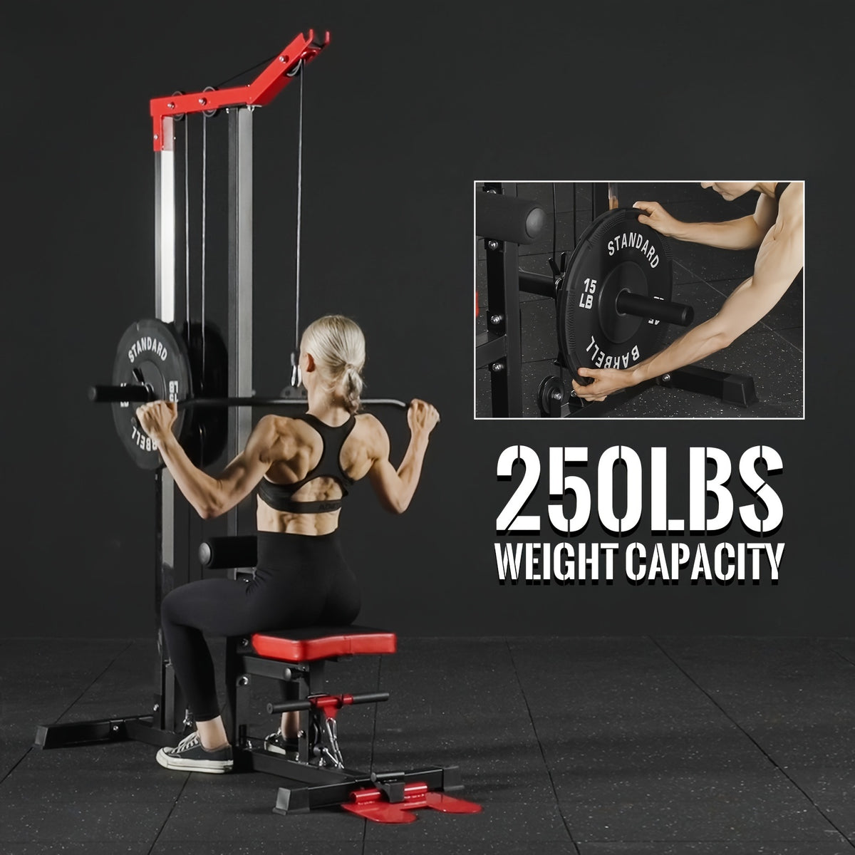 Multi-Station Home Gym, ORMAISE G2 Lat Pulldown and Low Row Trainer for Home Strength Workouts