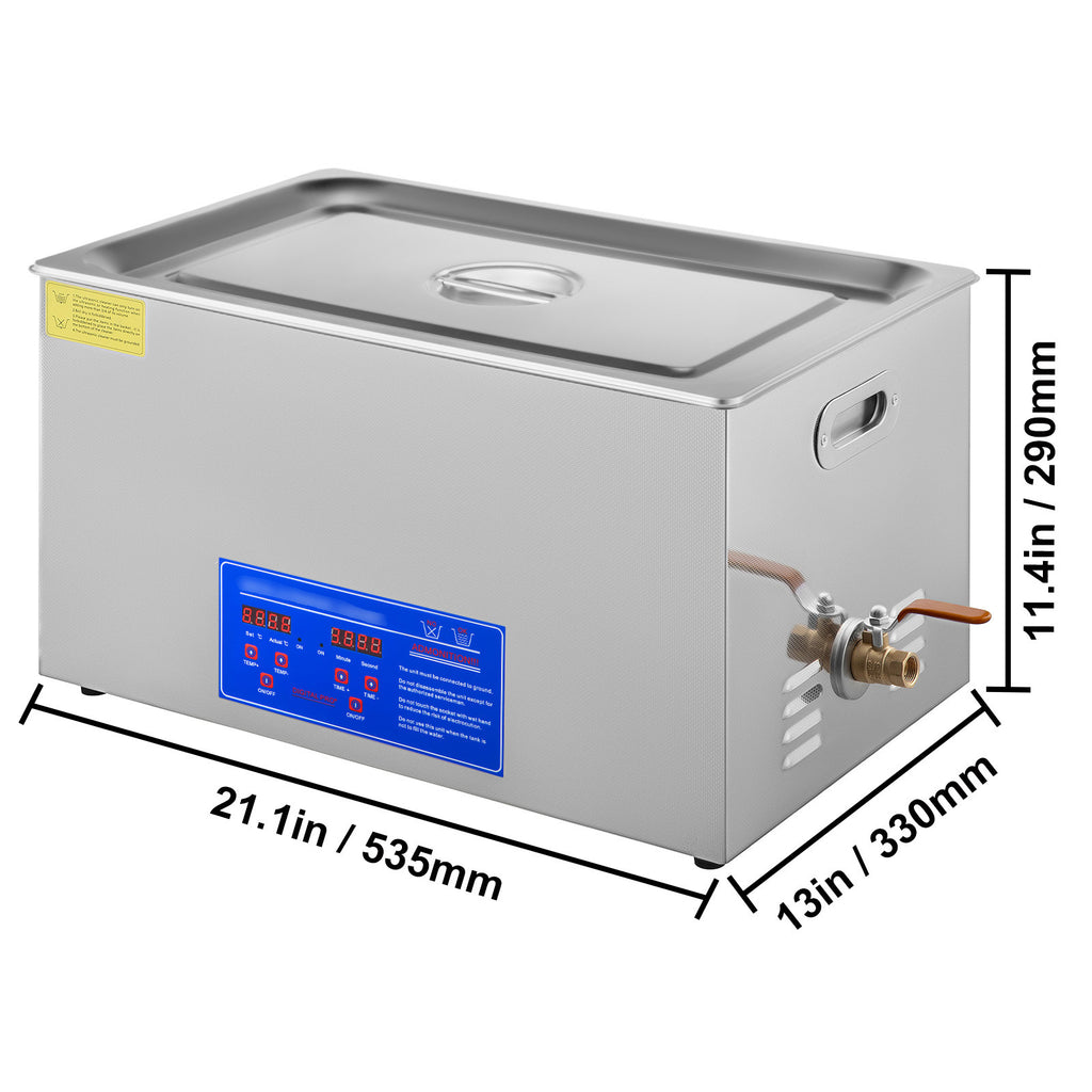 VEVOR 22L Industrial Ultrasonic Cleaner with Digital Timer&Heater 40kHz Professional Ultrasonic Cleaner 110V with Excellent Cleaning Effect for Wrench Tools Industrial Parts Mental Apparatus