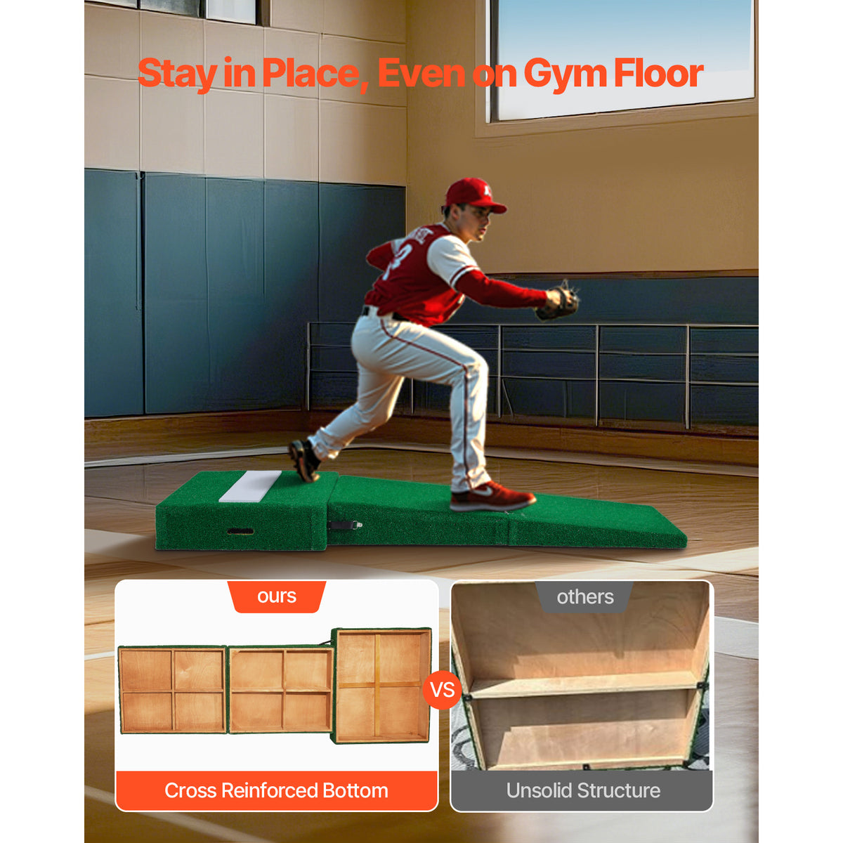 VEVOR Pitching Mound Portable Pitcher Mound Baseball Softball Training, 1.5-2m/2-2.5m, 2+1 style/Wheeled style/T-shaped style