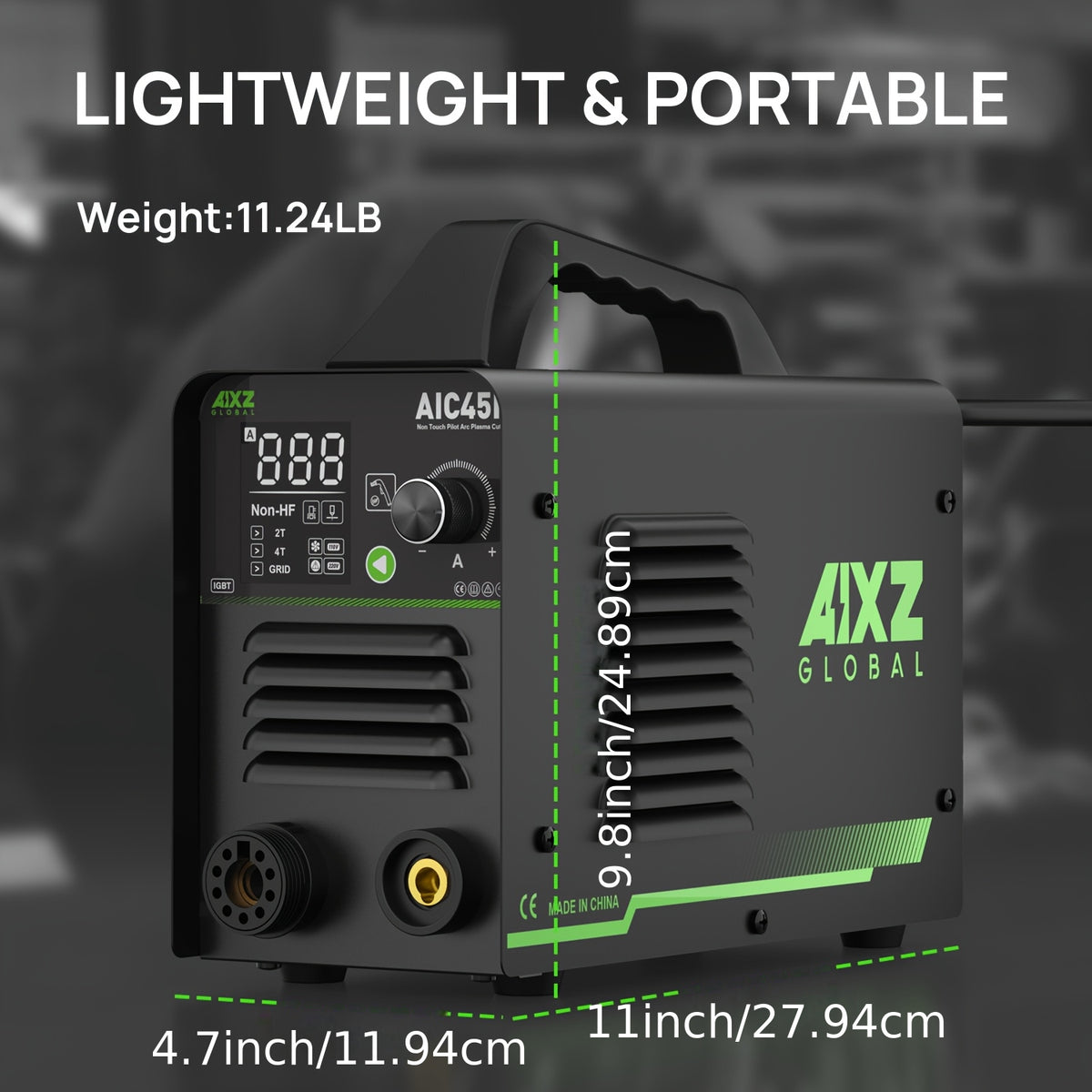 (Each Accessory Is Sold Separately) The AIXZ AIC45II Plasma Cutter Features Non-contact And Non-high-frequency Arc Ignition. It Is A 110V Digital Display Portable Metal Cutting Machine with 2T/4T Functions. The Fourth Option "supplies" Refers