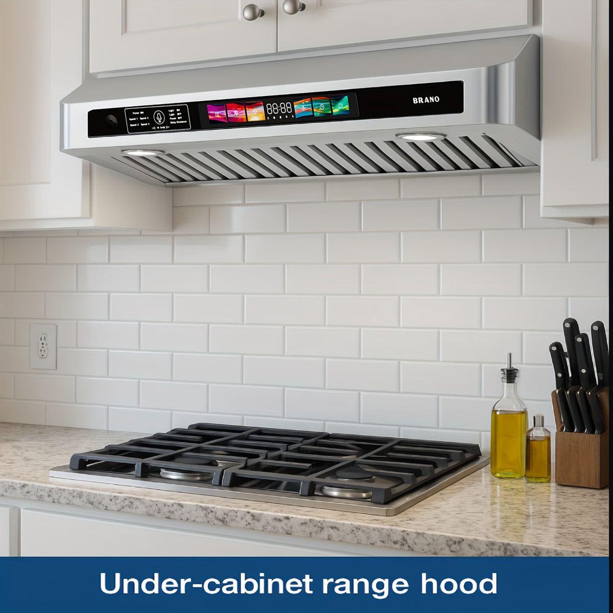 30/36-inch 900 CFM Smart Cabinet Range Hood, Four-speed Wind Control, Voice/gesture/touch Control, Low-noise Design, Stainless Steel + Tempered Glass, Dual Motor Power, Ultra-slim Body, Suitable for Modern Kitchens