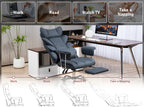 Heavy-Duty Office Chair Designed for Individuals Up to 500 Pounds, Featuring a High Back, Gaming Style with a Footrest, Ergonomic Design, And Adjustable Height with Fixed Soft Armrests