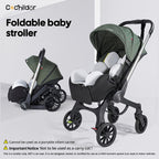 Baby Stroller - Metal Frame And Comfortable Fabric, Foldable And Bidirectional, Equipped with a Seat Belt, Adjustable Sunshade Roof | It Is Very Suitable for Outdoor Travel And As a Gift During Festivals