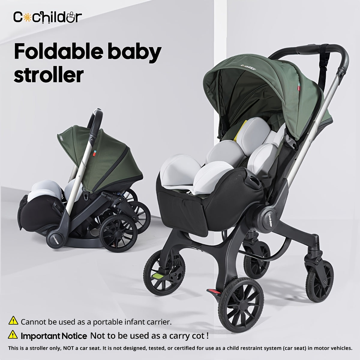 Baby Stroller - Metal Frame And Comfortable Fabric, Foldable And Bidirectional, Equipped with a Seat Belt, Adjustable Sunshade Roof | It Is Very Suitable for Outdoor Travel And As a Gift During Festivals