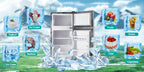 2.4 CU.FT. Mini Fridge with Freezer, Personal Refrigerator, Small Size Refrigerator with 7 Level Adjustable Temperature and Double Door