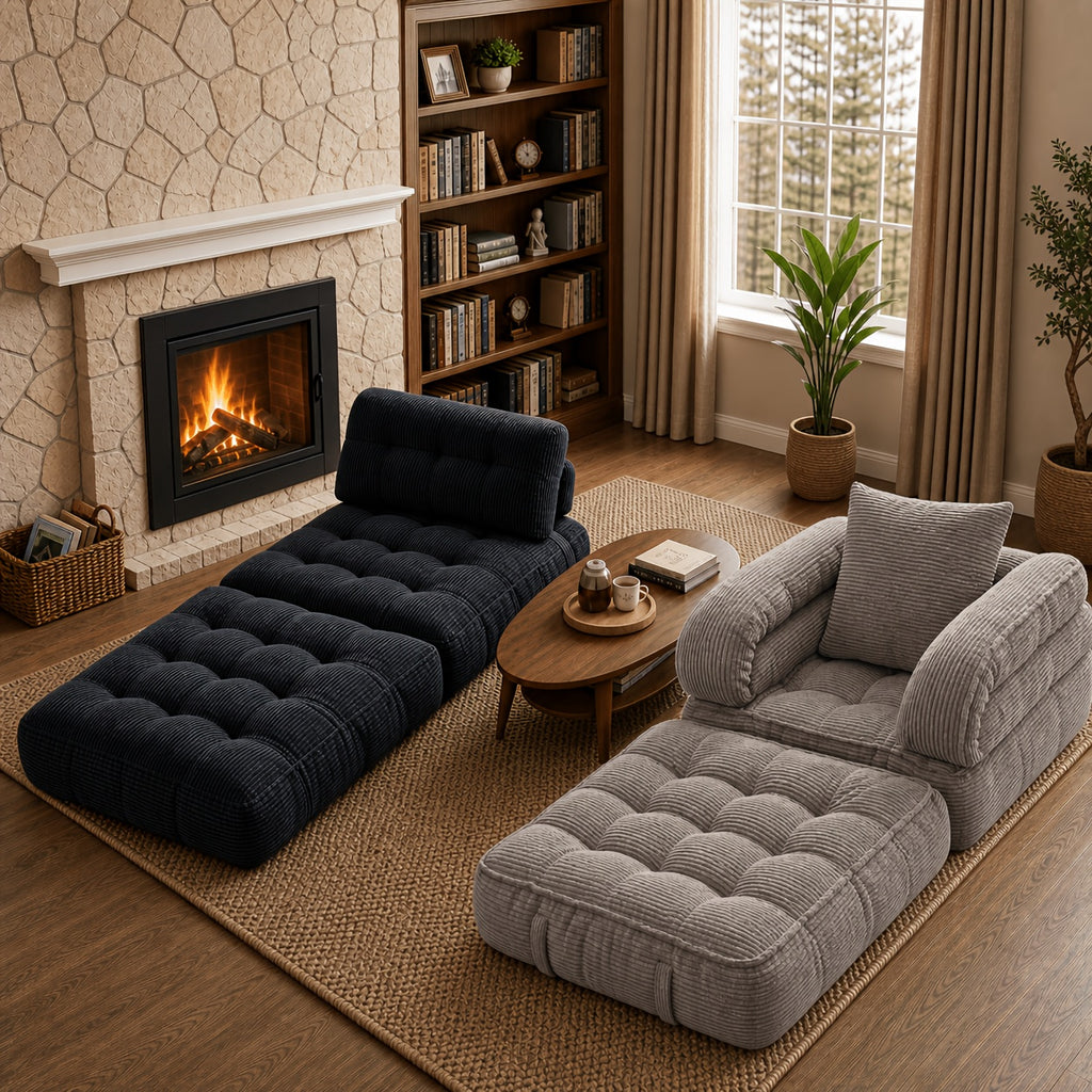 Black Friday Special | Locally Shipped 3-in-1 Compression Folding Sofa Bed, Single Convertible Chair Bed with Backrest & Multi-functional Lounge Chair, Suitable for Apartment Bedrooms, Living Rooms, Guest Rooms for Napping, and Reading, an Ideal Gift