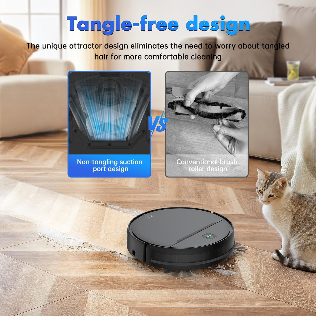 MAMNV 3-In-1 Intelligent Robot 5000Pa Vacuum Cleaner, Automatic Charging Fixed-Point Sweeper, Voice, App Control And Wet Suction Mopping of Water Tank Dust Box, Used for Smart Home Cleaning, Birthday And New Year Gifts