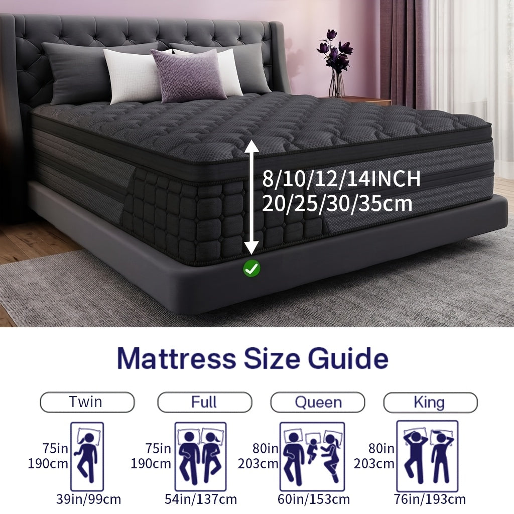 Luxurious Gel Memory Foam Mattress Hypoallergenic, Medium Firmness with European Top Design for Comfortable Sleep - Available in Double, Twin, Full, Queen, King Sizes, Valentine'S Decorations for Home, Furniture for Home