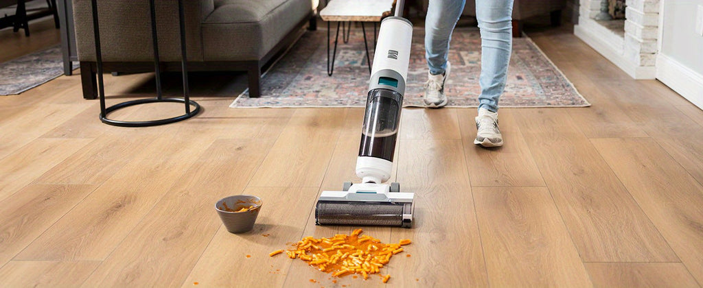 [3-in-1 Self-Cleaning Mop] Kenmore AquaLite 3-in-1 Cordless Wet Vacuum 8kPa Hard Floor Cleaner with Automatic Air-Drying, 35mins Runtime & One Edge Self-Cleaning Mop 0.8L Capacity for Multi-Surface And Messes, White