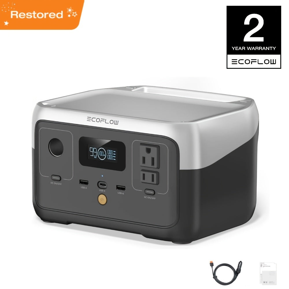 EcoFlow Portable Power Station, RIVER 2 240Wh Generator Refurbished